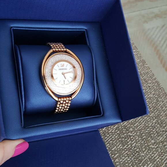 Swarovski Crystalline Oval Rose Gold Watch - Picture 5 of 16